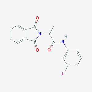 molecular formula C17H13FN2O3 B447026 2-(1,3-dioxo-1,3-dihydro-2H-isoindol-2-yl)-N-(3-fluorophenyl)propanamide 
