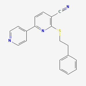 6-[(2-phenylethyl)thio]-2,4'-bipyridine-5-carbonitrile