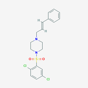 1,4-Dichloro-2-((4-(3-phenylprop-2-enyl)piperazinyl)sulfonyl)benzene