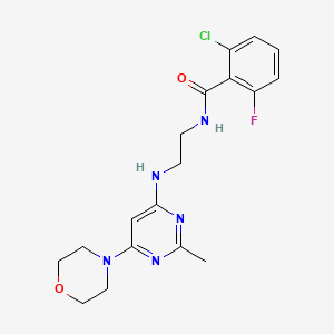 2-chloro-6-fluoro-N-(2-{[2-methyl-6-(4-morpholinyl)-4-pyrimidinyl]amino}ethyl)benzamide