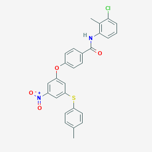 N-(3-chloro-2-methylphenyl)-4-{3-[(4-methylphenyl)sulfanyl]-5-nitrophenoxy}benzamide