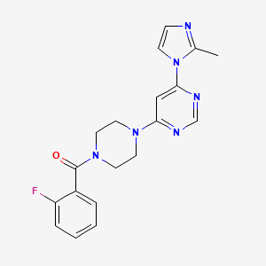 4-[4-(2-fluorobenzoyl)-1-piperazinyl]-6-(2-methyl-1H-imidazol-1-yl)pyrimidine