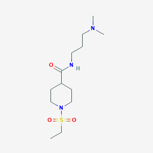 N-[3-(DIMETHYLAMINO)PROPYL]-1-(ETHANESULFONYL)PIPERIDINE-4-CARBOXAMIDE