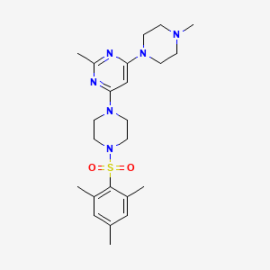 2-METHYL-4-(4-METHYLPIPERAZIN-1-YL)-6-[4-(2,4,6-TRIMETHYLBENZENESULFONYL)PIPERAZIN-1-YL]PYRIMIDINE