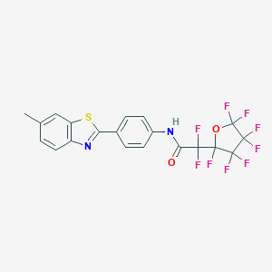 molecular formula C20H11F9N2O2S B447036 2,2-difluoro-2-(2,3,3,4,4,5,5-heptafluorotetrahydro-2-furanyl)-N-[4-(6-methyl-1,3-benzothiazol-2-yl)phenyl]acetamide 