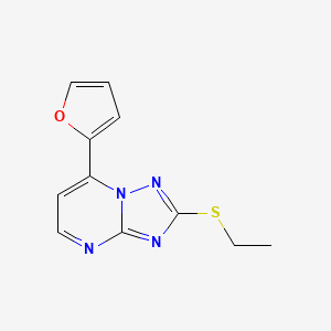 2-(ETHYLSULFANYL)-7-(FURAN-2-YL)-[1,2,4]TRIAZOLO[1,5-A]PYRIMIDINE