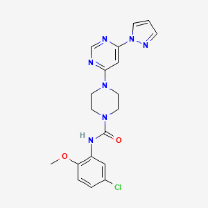 N-(5-chloro-2-methoxyphenyl)-4-[6-(1H-pyrazol-1-yl)-4-pyrimidinyl]-1-piperazinecarboxamide