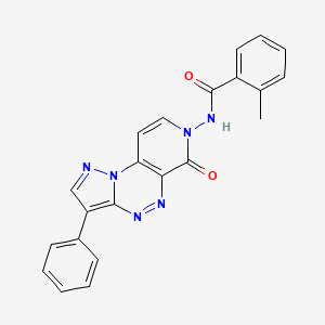 2-methyl-N-(6-oxo-3-phenylpyrazolo[5,1-c]pyrido[4,3-e][1,2,4]triazin-7(6H)-yl)benzamide