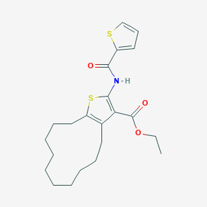 Ethyl 2-[(2-thienylcarbonyl)amino]-4,5,6,7,8,9,10,11,12,13-decahydrocyclododeca[b]thiophene-3-carboxylate