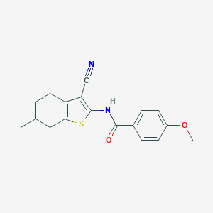 N-(3-cyano-6-methyl-4,5,6,7-tetrahydro-1-benzothiophen-2-yl)-4-methoxybenzamide
