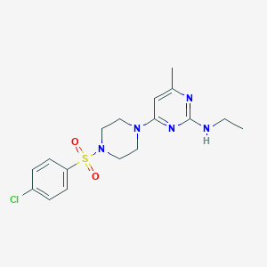 4-[4-(4-Chlorobenzenesulfonyl)piperazin-1-YL]-N-ethyl-6-methylpyrimidin-2-amine