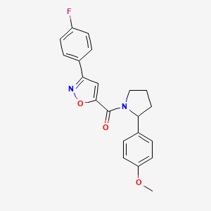 3-(4-fluorophenyl)-5-{[2-(4-methoxyphenyl)-1-pyrrolidinyl]carbonyl}isoxazole