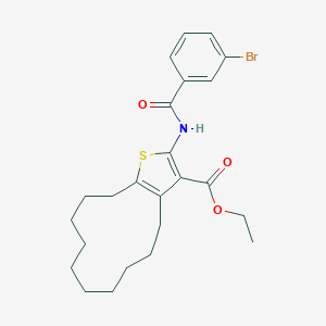Ethyl 2-[(3-bromobenzoyl)amino]-4,5,6,7,8,9,10,11,12,13-decahydrocyclododeca[b]thiophene-3-carboxylate