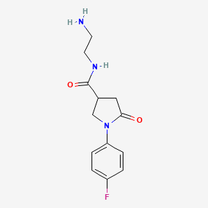 N-(2-aminoethyl)-1-(4-fluorophenyl)-5-oxopyrrolidine-3-carboxamide