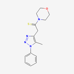 4-[2-(5-methyl-1-phenyl-1H-1,2,3-triazol-4-yl)ethanethioyl]morpholine