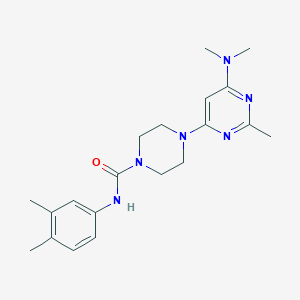 4-[6-(dimethylamino)-2-methylpyrimidin-4-yl]-N-(3,4-dimethylphenyl)piperazine-1-carboxamide