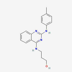 3-({2-[(4-methylphenyl)amino]-4-quinazolinyl}amino)-1-propanol