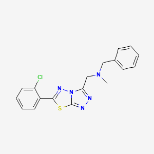 N-benzyl-1-[6-(2-chlorophenyl)[1,2,4]triazolo[3,4-b][1,3,4]thiadiazol-3-yl]-N-methylmethanamine