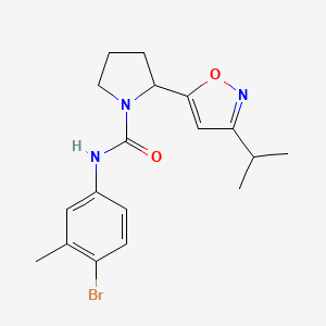 N-(4-Bromo-3-methylphenyl)-2-[3-(propan-2-YL)-1,2-oxazol-5-YL]pyrrolidine-1-carboxamide