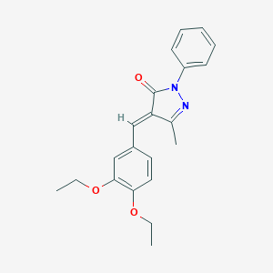 molecular formula C21H22N2O3 B447049 4-(3,4-diethoxybenzylidene)-5-methyl-2-phenyl-2,4-dihydro-3H-pyrazol-3-one 