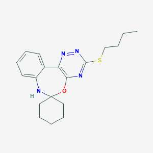 molecular formula C19H24N4OS B447056 3'-(butylthio)-7'H-spiro[cyclohexane-1,6'-[1,2,4]triazino[5,6-d][3,1]benzoxazepine] 
