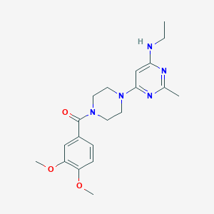 6-[4-(3,4-dimethoxybenzoyl)-1-piperazinyl]-N-ethyl-2-methyl-4-pyrimidinamine