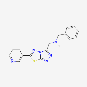 N-methyl-1-phenyl-N-{[6-(3-pyridinyl)[1,2,4]triazolo[3,4-b][1,3,4]thiadiazol-3-yl]methyl}methanamine