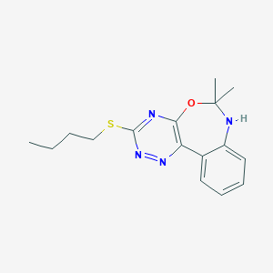 3-(Butylsulfanyl)-6,6-dimethyl-6,7-dihydro[1,2,4]triazino[5,6-d][3,1]benzoxazepine