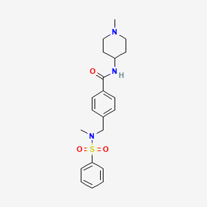 4-{[methyl(phenylsulfonyl)amino]methyl}-N-(1-methyl-4-piperidinyl)benzamide