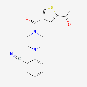 2-{4-[(5-acetyl-3-thienyl)carbonyl]-1-piperazinyl}benzonitrile