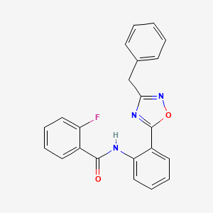 N-[2-(3-benzyl-1,2,4-oxadiazol-5-yl)phenyl]-2-fluorobenzamide