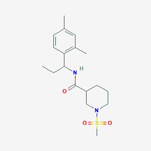 N-[1-(2,4-dimethylphenyl)propyl]-1-(methylsulfonyl)-3-piperidinecarboxamide