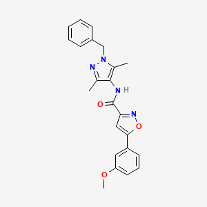 N-(1-benzyl-3,5-dimethyl-1H-pyrazol-4-yl)-5-(3-methoxyphenyl)-3-isoxazolecarboxamide