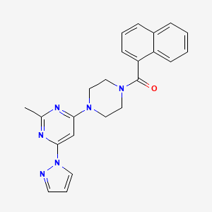 2-methyl-4-[4-(1-naphthoyl)-1-piperazinyl]-6-(1H-pyrazol-1-yl)pyrimidine