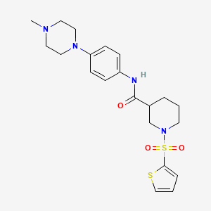 N-[4-(4-methyl-1-piperazinyl)phenyl]-1-(2-thienylsulfonyl)-3-piperidinecarboxamide