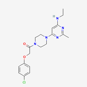 molecular formula C19H24ClN5O2 B4470662 6-{4-[(4-chlorophenoxy)acetyl]-1-piperazinyl}-N-ethyl-2-methyl-4-pyrimidinamine 