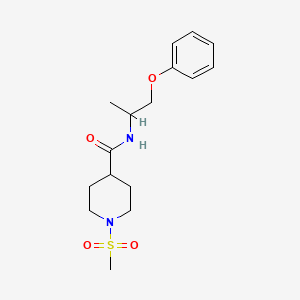 molecular formula C16H24N2O4S B4470680 1-METHANESULFONYL-N-(1-PHENOXYPROPAN-2-YL)PIPERIDINE-4-CARBOXAMIDE 