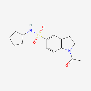 1-acetyl-N-cyclopentyl-2,3-dihydro-1H-indole-5-sulfonamide