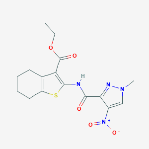 Ethyl 2-[(1-methyl-4-nitropyrazole-3-carbonyl)amino]-4,5,6,7-tetrahydro-1-benzothiophene-3-carboxylate