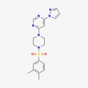 4-{4-[(3,4-dimethylphenyl)sulfonyl]-1-piperazinyl}-6-(1H-pyrazol-1-yl)pyrimidine