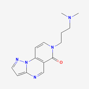 molecular formula C14H17N5O B4470701 7-[3-(dimethylamino)propyl]pyrazolo[1,5-a]pyrido[3,4-e]pyrimidin-6(7H)-one 