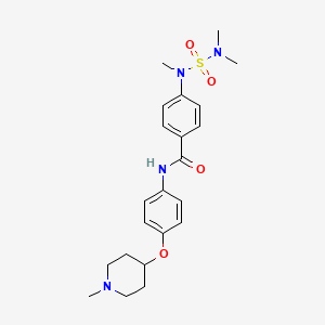 4-[[(dimethylamino)sulfonyl](methyl)amino]-N-{4-[(1-methyl-4-piperidinyl)oxy]phenyl}benzamide