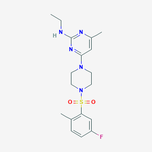 N-ethyl-4-{4-[(5-fluoro-2-methylphenyl)sulfonyl]-1-piperazinyl}-6-methyl-2-pyrimidinamine