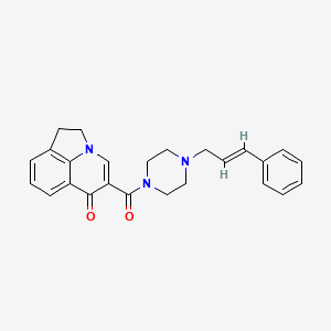 5-{[4-(3-phenyl-2-propen-1-yl)-1-piperazinyl]carbonyl}-1,2-dihydro-6H-pyrrolo[3,2,1-ij]quinolin-6-one