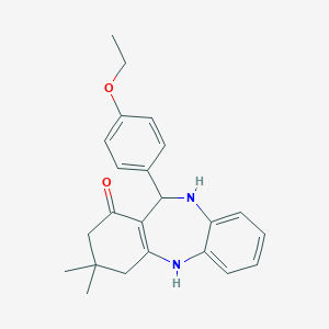 molecular formula C23H26N2O2 B447073 11-(4-ethoxyphenyl)-3,3-dimethyl-2,3,4,5,10,11-hexahydro-1H-dibenzo[b,e][1,4]diazepin-1-one 