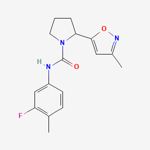 N-(3-fluoro-4-methylphenyl)-2-(3-methyl-1,2-oxazol-5-yl)pyrrolidine-1-carboxamide