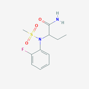 2-[N-(2-FLUOROPHENYL)METHANESULFONAMIDO]BUTANAMIDE