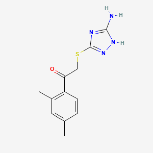 2-[(3-amino-1H-1,2,4-triazol-5-yl)thio]-1-(2,4-dimethylphenyl)ethanone