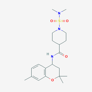 1-(DIMETHYLSULFAMOYL)-N-(2,2,7-TRIMETHYL-3,4-DIHYDRO-2H-1-BENZOPYRAN-4-YL)PIPERIDINE-4-CARBOXAMIDE