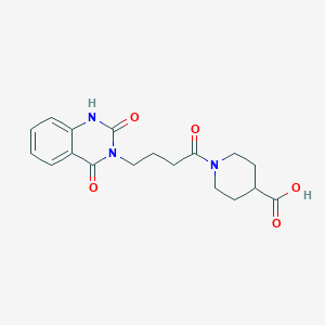 1-[4-(2-hydroxy-4-oxoquinazolin-3(4H)-yl)butanoyl]piperidine-4-carboxylic acid